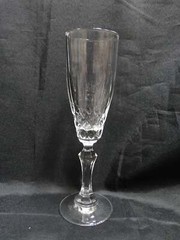 Kristal Zajecar Nobility, Vertical & «X» Cuts: Champagne Flute (s), 8 1/4″ Tall