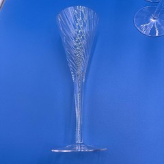 Sasaki Crystal Reflections Water Wine Glass Set of 8 Swirl Spiral Optic 8″ Clear