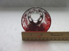 Vintage Echt Kristall (Genuine Crystal) Hand Cut Ruby/Red Cut to Clear Tumbler