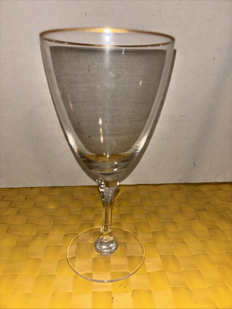 Lenox Crystal Mansfield 7″ Gold Rim Water Goblet-Glass 1965-86 – Estate Find
