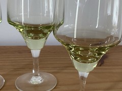 Vintage Sasaki Harmony Water Wine Goblets Light Green MCM Barware 6.75” Set of 2