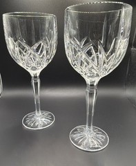Waterford Crystal Marquis Brookside Set Of 2 Water/Wine Goblets 8.5” Tall🍇