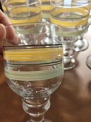 Pfaltzgraff Sphere Sphere Water/Iced Tea Set of 8 Black, Beige, & Mint Green