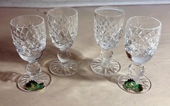 4 Waterford Crystal Donegal 3 1/4″ Cordial Stem 2 Original Tag