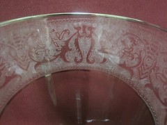 GASTONBURY LOTUS Crystal Brocade Silver Platinum Iced Tea Goblet 6 1/8″