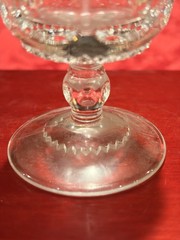 Vintage Tiffin Franciscan Kings Crown Ruby Flash Thumbprint Cordials Set of 5