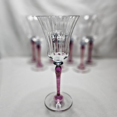 Mikasa Jamestown 1 Single RUBY Water Goblet 9.125″ Discontinued Blown Glass Rare