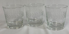 Anchor Hocking Laurel Gray Cut 6 oz Juice Glasses Set of 3 Replacments