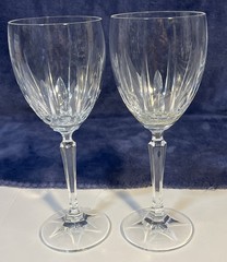 Set Of 2 Cristallerie Zwiesel Germany Lead Crystal Celebration 6 oz Wine Glasses