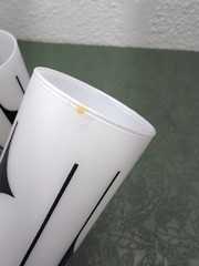 2 Libbey Frosted Tom Collins Set Vintage Tall White Drinking Glass Tumblers MCM