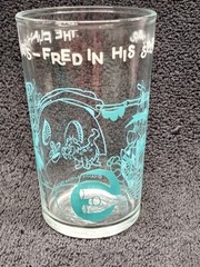 Vintage 1962 FLINTSONES BLUE HANNA-BARBERA PRODUCTIONS INC 8oz JUICE GLASS