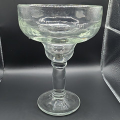 Unmarked Clear Glass Margarita Glass Stemmed Cocktail Drinkware Set Of 2