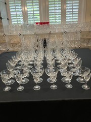 Bamboo (Smooth Stem) by Noritake – RARE – ESTATE SET – 54pcs of Vintage Crystal