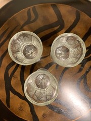Vintage Indiana Glass Recollection Clear Water Goblets, Federal Madrid Set Of 3