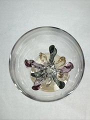 Ion Tamaian Romania Art Wine Glasses Signed Hand Blown Pink Peach Green 10-3/8″