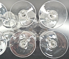 6 Noritake Rhythm Clear Water Goblets Set Vintage Platinum Trim Stemware Bar Lot