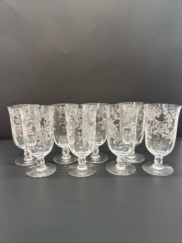 Fostoria Glass Willowmere 4 3/4” Footed Juice Glass Set of 8