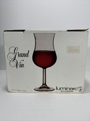 12 Luminarc Grand Vin Arc J.G. Durand Wine Taster Glasses with box France VTG