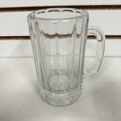 Vintage Libbey Beer Mugs Steins Root Beer Mugs 16 oz Ribbed Clear Heavy Set of 2
