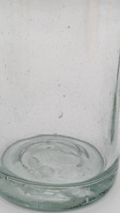 Mexico Hand Blown Glass Tumblers Clear With Cobalt Blue Rim 5.5″ Set of 4