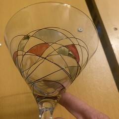 Galleria Stained Glass Window Style Martini Glass-see Description for Details