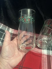 Set of 4 Vintage Corelle WINTER HOLLY Tumblers Drinking Glasses 16oz. 1995