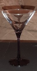 Purple Martini Glass Libbey Domaine Cosmopolitan Amethyst Petal Hexagon Stem