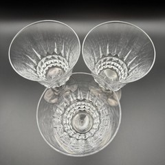 Set/3 Cristal D’Arques TUILLERIES VILLANDRY Crystal Wine Glasses 5 1/4″