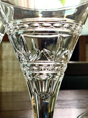 Vtg Set of 2 Royal Limited RLZ7 Crystal Water Goblets 8″ Bohemia Czech Republic
