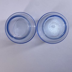 Vintage Rocks Glasses Whiskey Lowball Barware Juice Libbey Impromptu Azure Blue