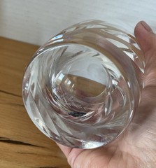VTG Lalique Crystal Artois Whisky Tumbler Cocktail Glass Clear France 3.75”Read*