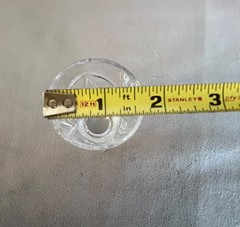 Set of 2 Vintage Brilliant Cut Crystal One Ounce 2 1/2 Inch Footed Shot Glasses