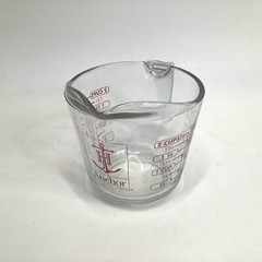 Anchor Hocking Glass Measuring Cup 2 Cup D Handle #698 Red Lettering