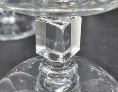 4 Vintage Wheat Etched Crystal Clear Stemmed Wine Glasses Frosted Etching