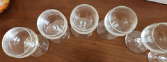 Set 6 Libby Knob Hill Clear Glass Candlewick Liquor Cocktail 5” Granny Cottage