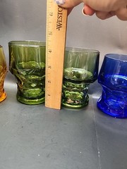 Vintage Viking Georgian Tumblers Lot Of 5 Mixed Sizes And Colors