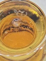 Vintage Lenox Honey yellow Amber Glass Water Goblets Wine Glasses Large 6-5/8in