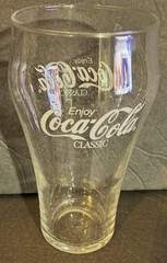 Coca-Cola Classic Glass Pint 6.5″ Tall Retro Curved Soda Drinkware Collectible