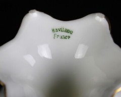 Haviland Limoges Ranson Heavy Gold & White Punch Cup, Antique Mother of Pearl 3″