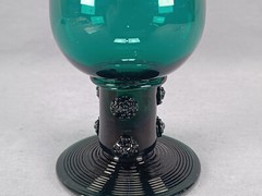 19th Century British «Bristol Green» Hand Blown Glass Roemer Circa 1810