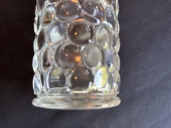 Anchor Hocking Clear Glass Bubble 4 1/4 Straight Side 9oz Tumbler Very Good Cond