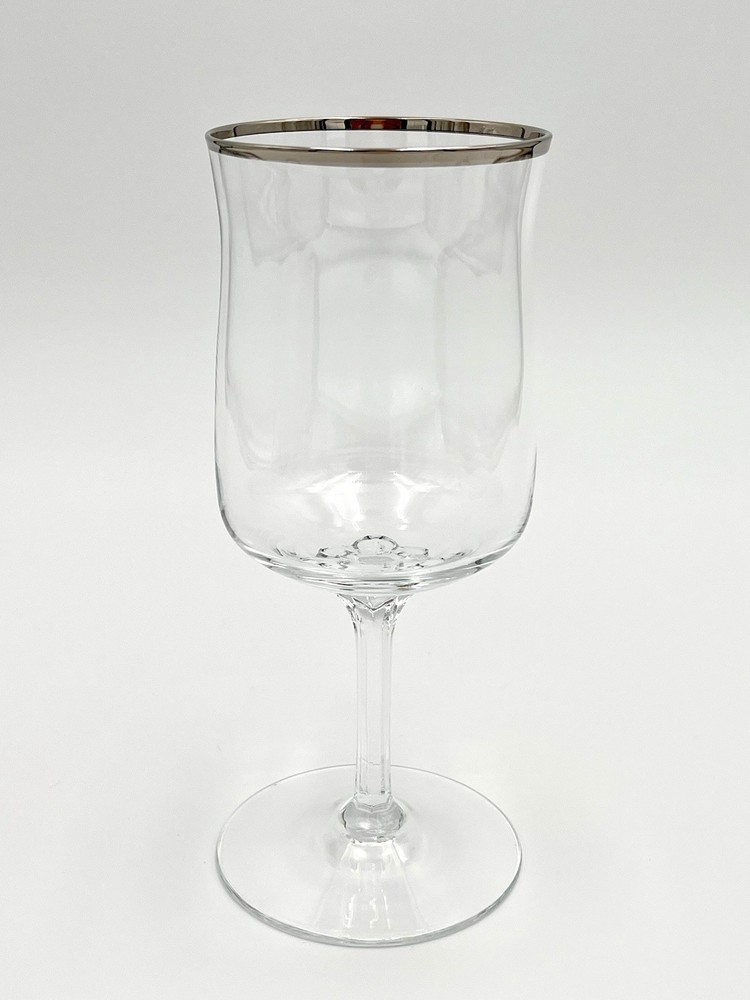 Lenox Desire Platinum Trim Wine Goblet Clear Glass / 6 Available