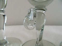 RARE Collectable Swaziland NGWENYA Wine Glasses With Elephant Stems South Africa