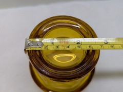 6 Anchor Hocking Glass Tumblers Georgian Honeycomb Vtg 4 1/4″ Amber 9 oz