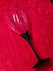Set of 2 Mikasa RARE Matt Alexandra Black Tulip Stemware Water Goblets 8 Availbl