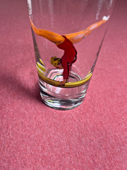 1976 Canadian Olympics gymnastics balance beam 5 1/2″ glass tumbler