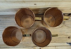 Moscow Mule Mugs Brass Handles Barware Cups Set Of 4