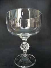 Import Assoc. Clear Glass Claudia Multifaceted Ball on Stem Tall Champagne Stem