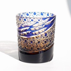 1 Pc Crystal Glass Whiskey Glass Tumbler Edo Kiriko Drinkware Hand Cut Clear 9oz