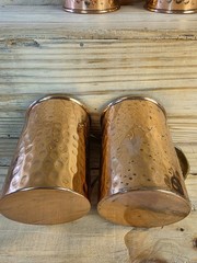 Moscow Mule Mugs Brass Handles Barware Cups Set Of 4